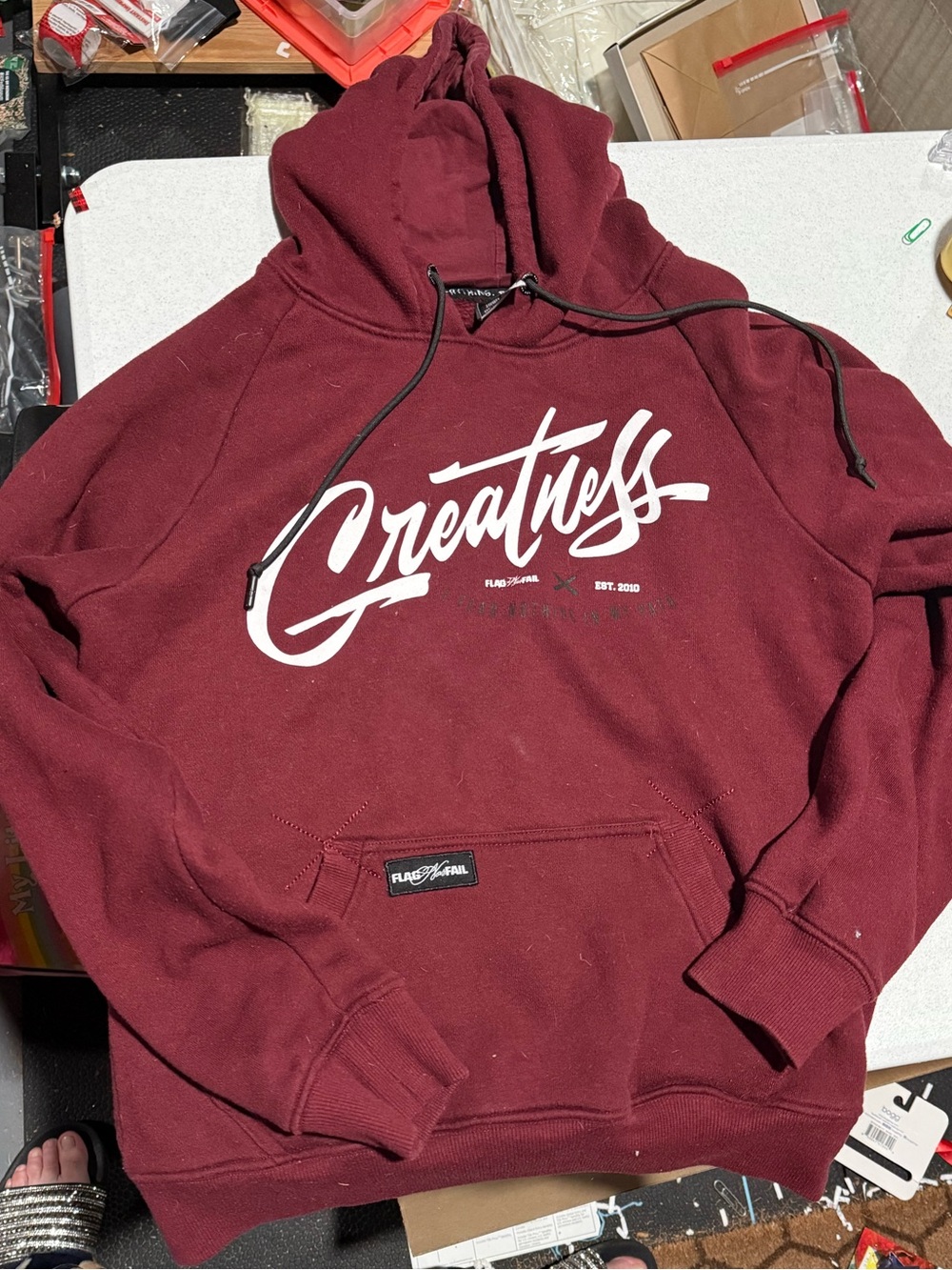 Small Flag Nor Fail Deeper Red Greatness Hoodie
